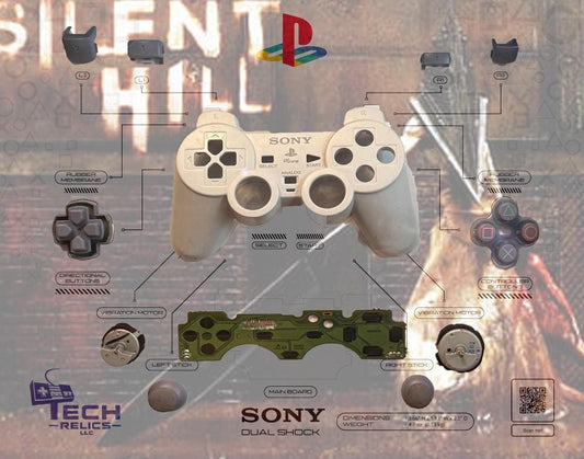 Silent Hill PlayStation 1 Controller Shadow Box 11x14 Retro Gaming Wall Art Tech Relics LLC Disassembled PS1 Controller Display