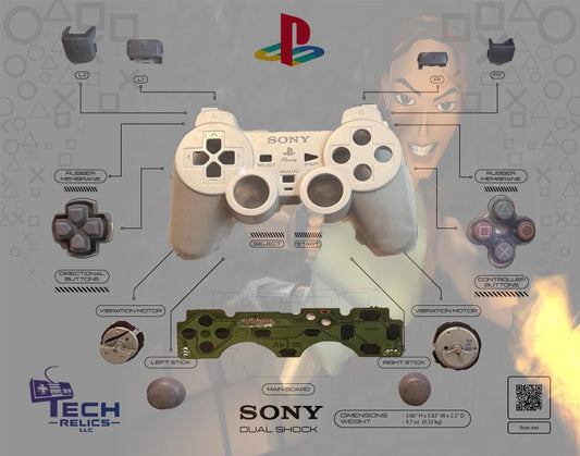 Tomb Raider - Sony DualShock PlayStation Controller Breakdown | 11x14 Shadow Box Tech Relic